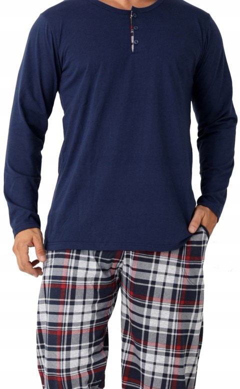Piżama męska 100% BAWEŁNA Długi Komplet na Zimę Bluza + Spodnie - XL Piżama męska 100% BAWEŁNA Długi Komplet na Zimę Bluza + Spodnie - XL