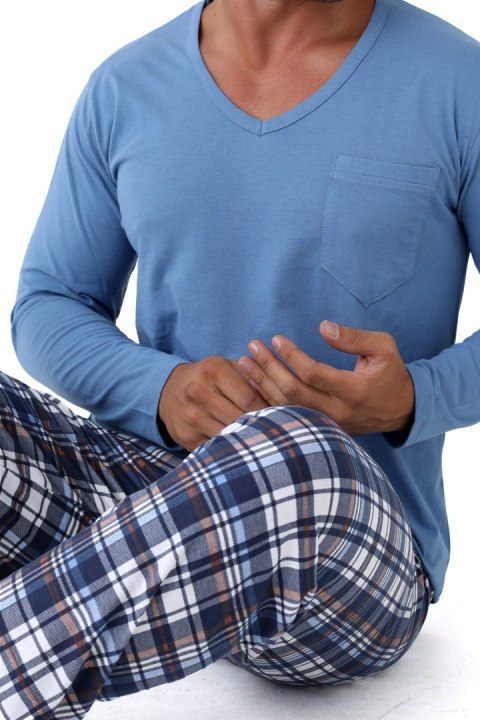 Piżama męska 100% BAWEŁNA Długi Komplet na Zimę Bluza + Spodnie - XL Piżama męska 100% BAWEŁNA Długi Komplet na Zimę Bluza + Spodnie - XL
