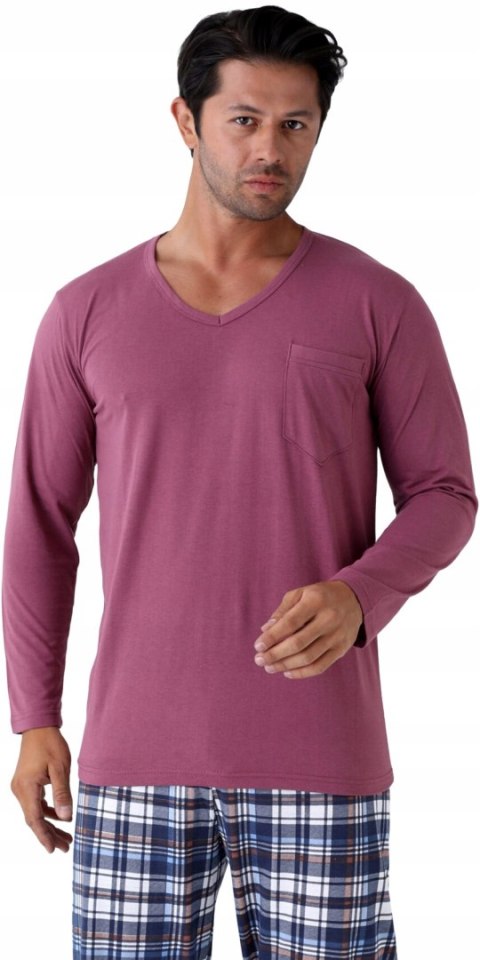 Piżama męska 100% BAWEŁNA Długi Komplet na Zimę Bluza + Spodnie - XXL Piżama męska 100% BAWEŁNA Długi Komplet na Zimę Bluza + Spodnie - XXL