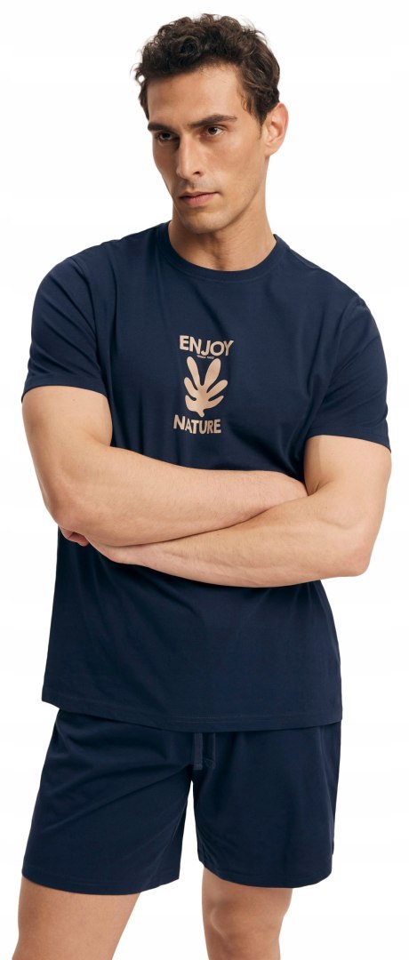 Piżama męska 100% BAWEŁNA Komplet T-Shirt + Spodenki HENDERSON - XL Piżama męska 100% BAWEŁNA Komplet T-Shirt + Spodenki HENDERSON - XL