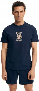 Piżama męska 100% BAWEŁNA Komplet T-Shirt + Spodenki HENDERSON - L Piżama męska 100% BAWEŁNA Komplet T-Shirt + Spodenki HENDERSON - L