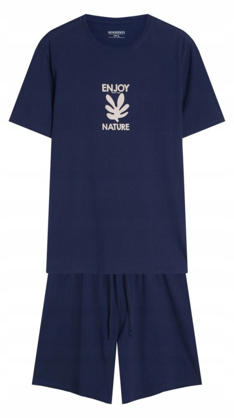 Piżama męska 100% BAWEŁNA Komplet T-Shirt + Spodenki HENDERSON - M Piżama męska 100% BAWEŁNA Komplet T-Shirt + Spodenki HENDERSON - M
