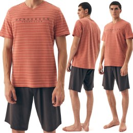 Piżama męska 100% BAWEŁNA krótka letnia HENDERSON DELI - XXL