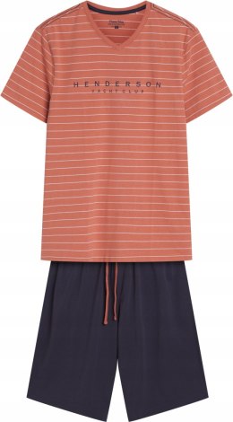 Piżama męska 100% BAWEŁNA krótka letnia HENDERSON DELI - XXL