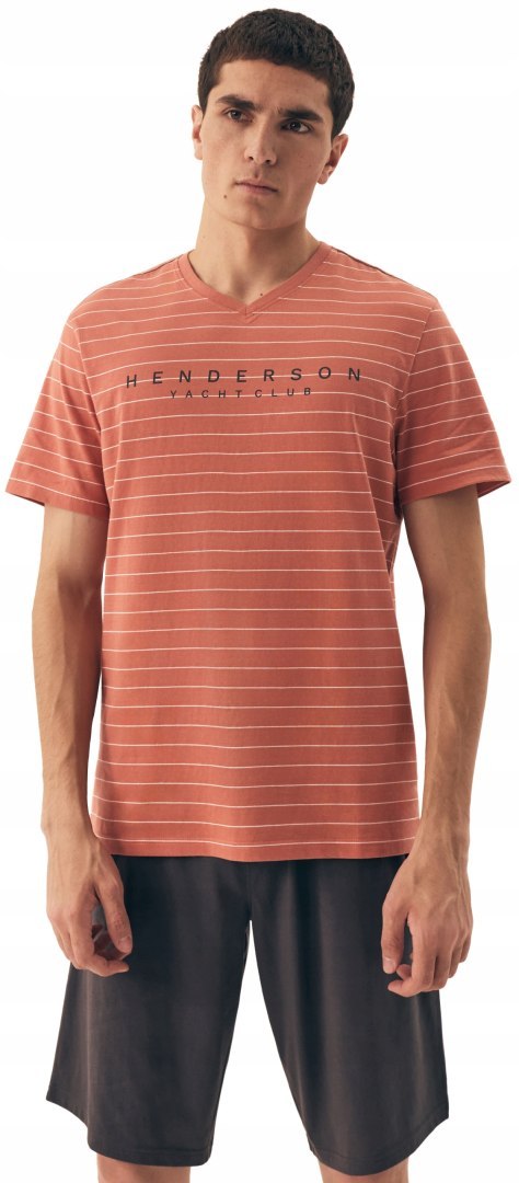 Piżama męska 100% BAWEŁNA krótka letnia HENDERSON DELI - XXL