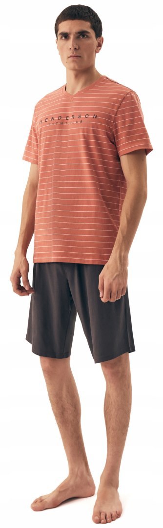 Piżama męska 100% BAWEŁNA krótka letnia HENDERSON DELI - XXL