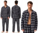 Piżama męska 100% BAWEŁNA z długim rękawem HENDERSON HONOR - 3XL
