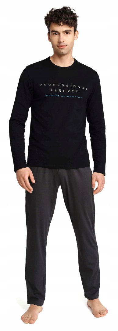 Piżama męska bawełniana długi rękaw HENDERSON INSURE - XXL Piżama męska bawełniana długi rękaw HENDERSON INSURE - XXL