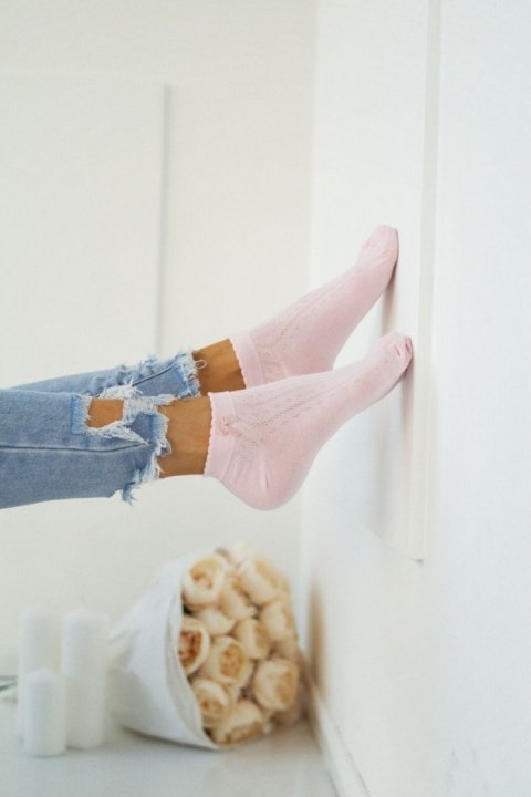 MILENA STOPKI DAMSKIE Z KOKARDKĄ 0859 MILENA STOPKI DAMSKIE Z KOKARDKĄ 0859