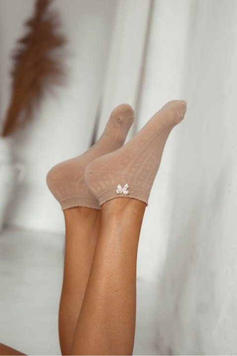 MILENA STOPKI DAMSKIE Z KOKARDKĄ 0859 MILENA STOPKI DAMSKIE Z KOKARDKĄ 0859