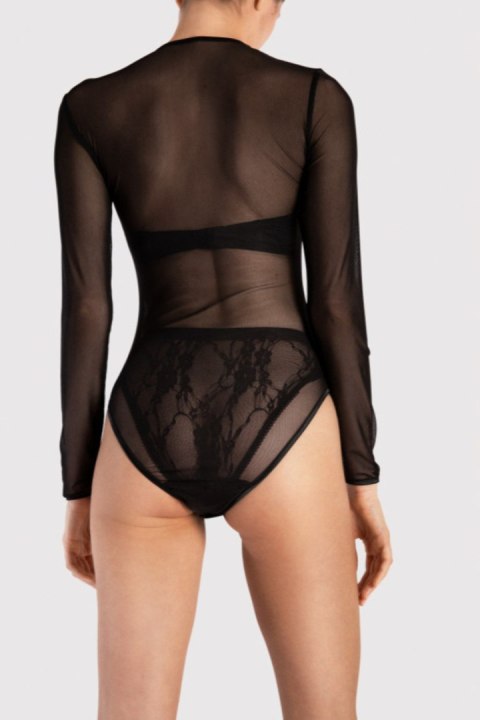 FIORE MEG - TRANSPARENTNE BODY Z DŁUGIM RĘKAWEM