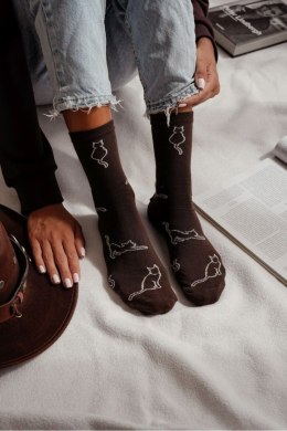 MILENA Skarpetki damskie Kontury kota 0200.093