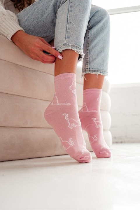 MILENA Skarpetki damskie Kontury kota 0200.093