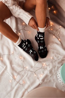 MILENA SKARPETKI DAMSKIE FROTTE BEZUCISKOWE (RENIFERY I SERCA) 0118.003