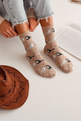 MILENA Skarpetki damskie Kotki i kropki 0200.171