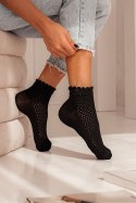 MILENA Skarpetki damskie ażurowe z kokardką 1115 MILENA Skarpetki damskie ażurowe z kokardką 1115