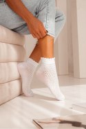 MILENA Skarpetki damskie ażurowe z kokardką 1115 MILENA Skarpetki damskie ażurowe z kokardką 1115