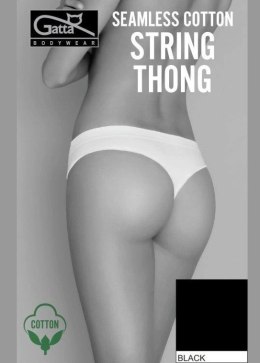 FIGI GATTA SEAMLESS COTTON STRING THONG BLACK /M Gatta