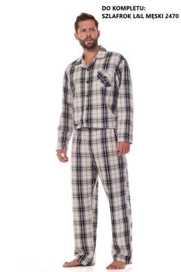 PIŻAMA L&L MĘSKA 2471 BEN GRAFIT /XXL LL
