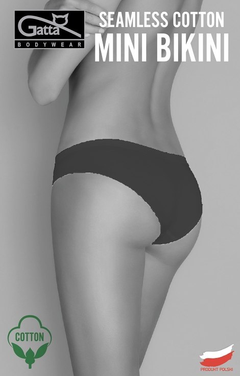 FIGI GATTA SEAMLESS COTTON MINI BIKINI BLACK /M Gatta FIGI GATTA SEAMLESS COTTON MINI BIKINI BLACK /M Gatta