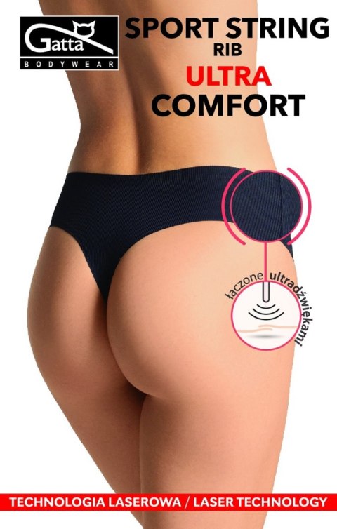 FIGI GATTA SPORT STRING RIB ULTRA COMFORT BLACK S Gatta