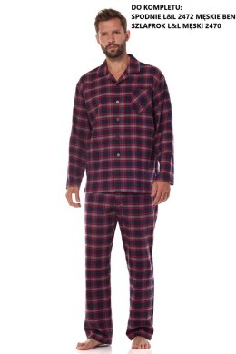 PIŻAMA L&L MĘSKA 2471 BEN GRANAT /XL LL
