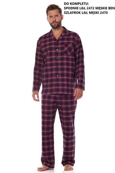 PIŻAMA L&L MĘSKA 2471 BEN GRANAT /XL LL PIŻAMA L&L MĘSKA 2471 BEN GRANAT /XL LL