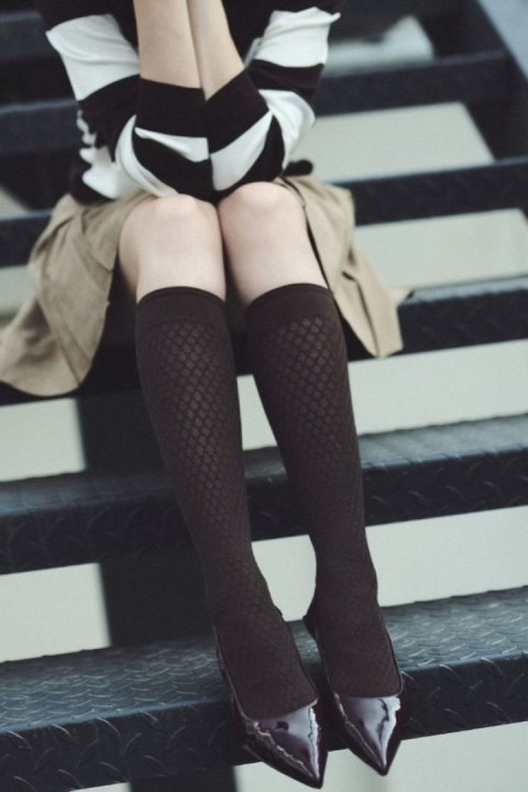 GABRIELLA Podkolanówki grube - wzr GLAM KNEE HIGHS GABRIELLA Podkolanówki grube - wzr GLAM KNEE HIGHS
