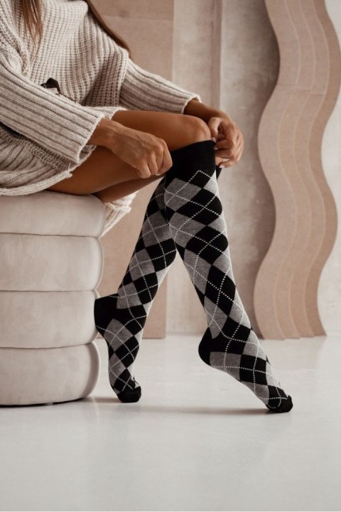 MILENA Podkolanówki damskie w romby Vintage 0248.015