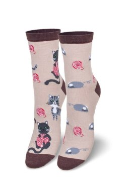 MILENA Skarpetki damskie Koty i Myszki 0200.139