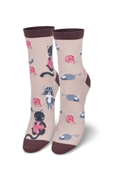 MILENA Skarpetki damskie Koty i Myszki 0200.139 MILENA Skarpetki damskie Koty i Myszki 0200.139