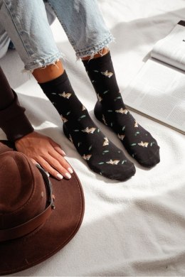 MILENA Skarpetki damskie Lisy i liście 0200.182