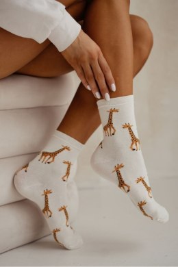 MILENA Skarpetki damskie Żyrafy 0200.180