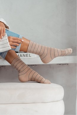 MILENA Skarpetki damskie bezuciskowe w cienkie Paski 0200.059