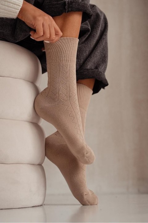 MILENA SKARPETKI DAMSKIE FROTTE ZYGZAK 0118.012