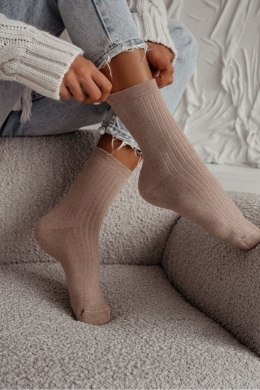 MILENA Skarpetki damskie Frotte w prążek 0118.015