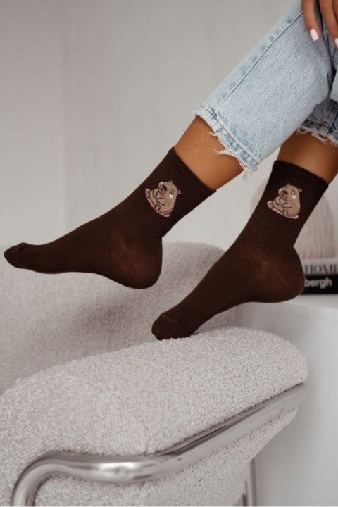 MILENA Skarpetki damskie Siedząca kapibara 0200.192 MILENA Skarpetki damskie Siedząca kapibara 0200.192