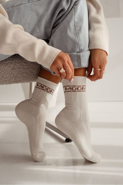 MILENA Skarpetki damskie półfrotte UNIQUE bezuciskowe MOON 0071.009