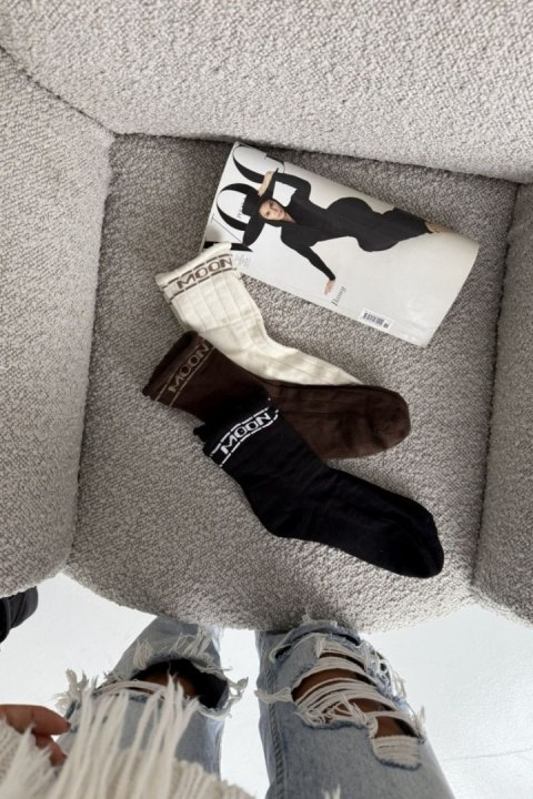 MILENA Skarpetki damskie półfrotte UNIQUE bezuciskowe MOON 0071.009