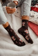 MILENA Skarpetki damskie świąteczne Kotek 1283.037