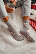 MILENA Skarpetki damskie świąteczne Kotek 1283.037