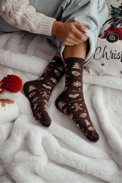 MILENA Skarpetki damskie świąteczne w Pierniki 1283.038