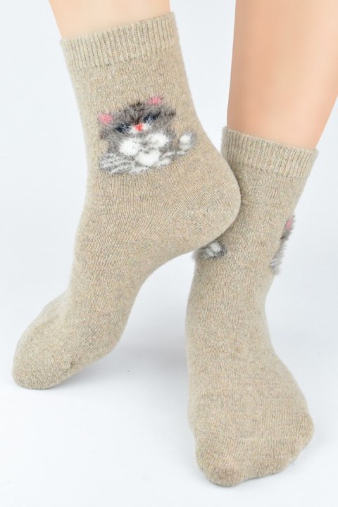 NOVITI SKARPETY Z WEŁNĄ KOT SW017