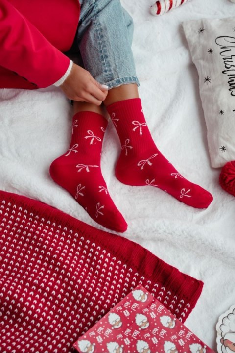 MILENA Skarpetki damskie Kokardki 0200.198