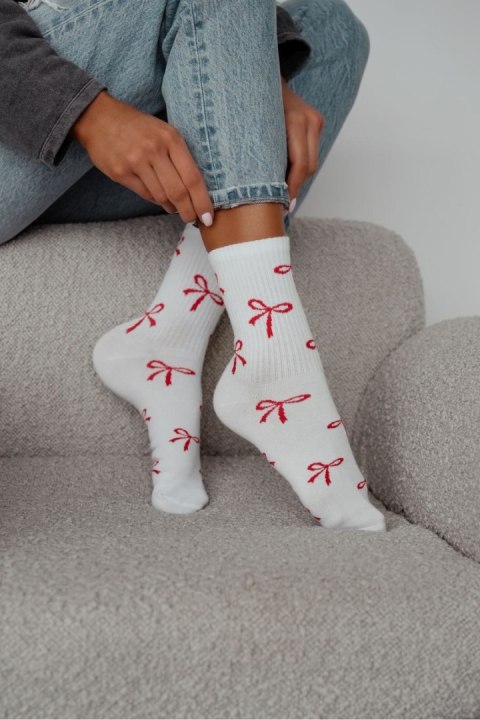 MILENA Skarpetki damskie Kokardki 0200.198