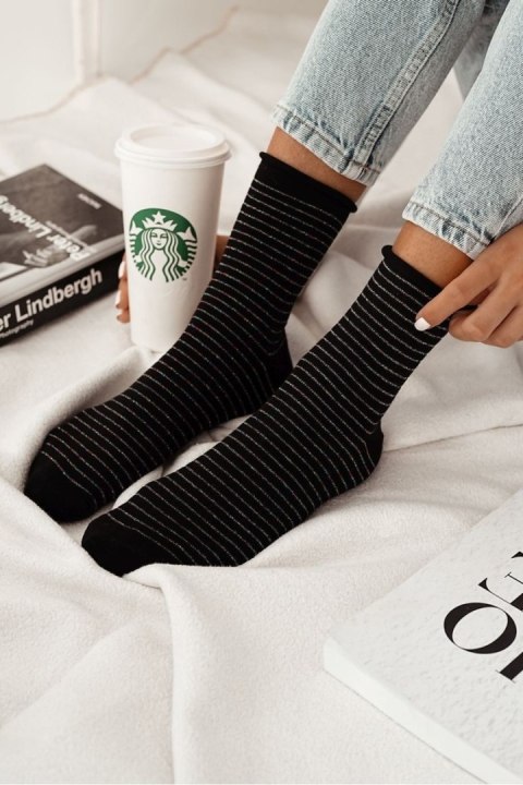 MILENA Skarpetki damskie bezuciskowe w cienkie Paseczki 0200.120