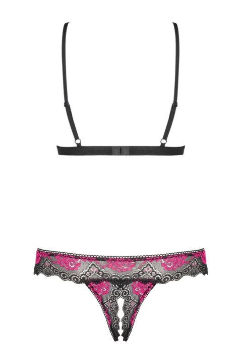 OBSESSIVE TULIA KOMPLET 2-CZĘŚCIOWY OTWARTY CZARNY