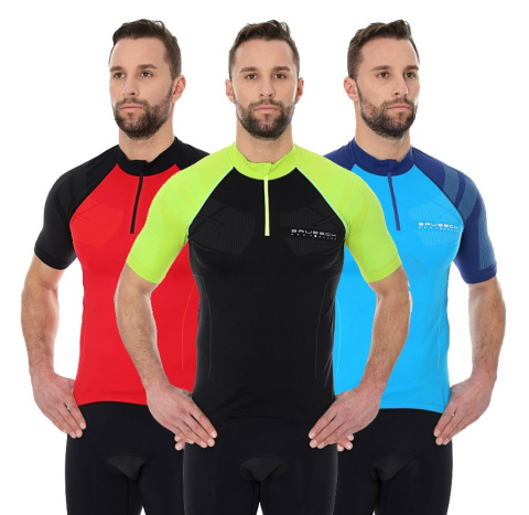 Brubeck Koszulka rowerowa unisex krótki rękaw z suwakiem SS12390 Brubeck Koszulka rowerowa unisex krótki rękaw z suwakiem SS12390