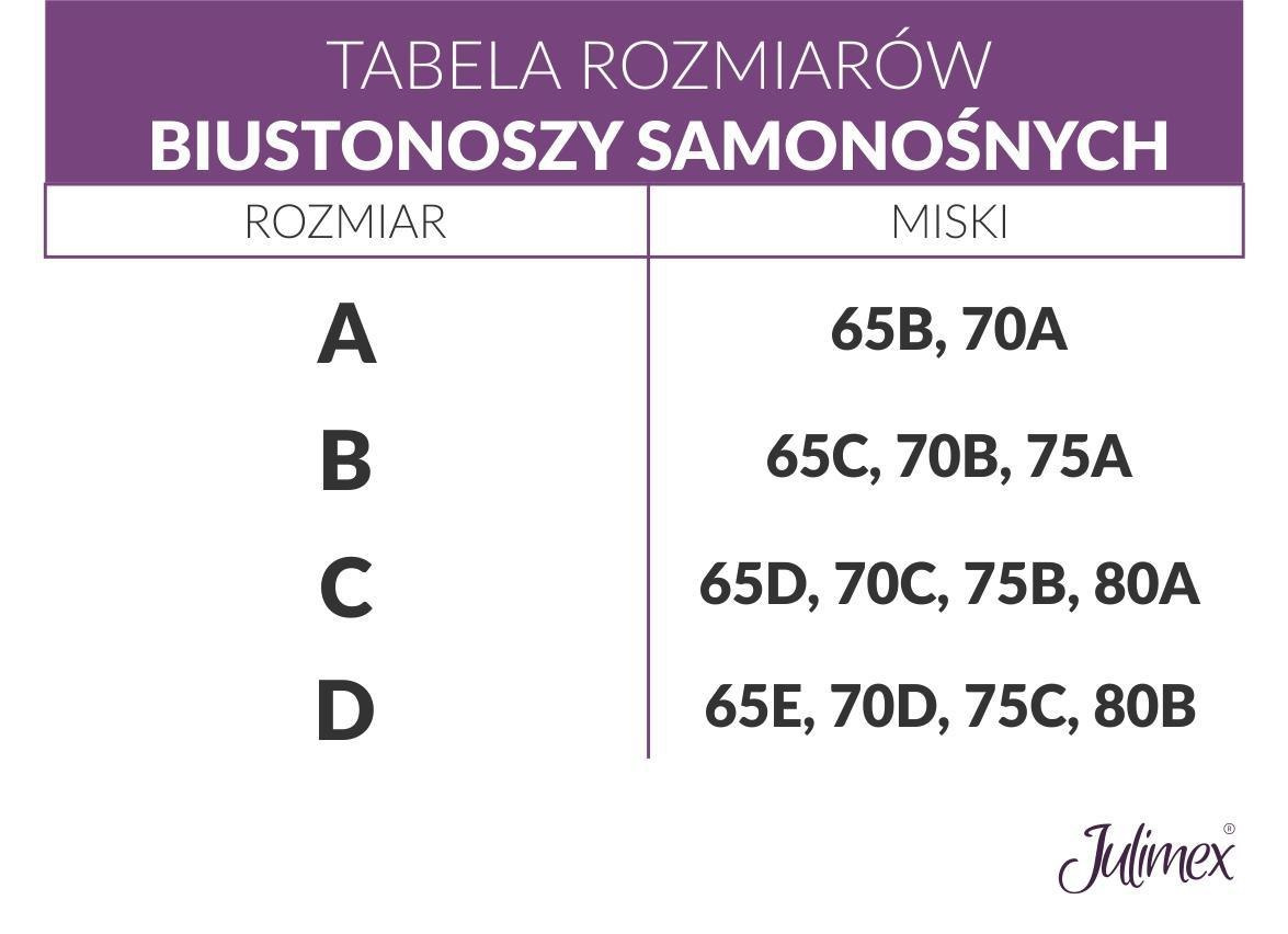 Julimex Biustonosz Stanik samonośny PUSH-UP obszyty materiałem BS-02 Julimex Biustonosz Stanik samonośny PUSH-UP obszyty materiałem BS-02