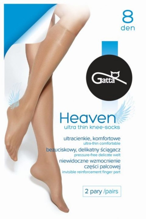 HEAVEN - PODKOLANWKI DAMSKIE GŁADKIE 8 DEN HEAVEN - PODKOLANWKI DAMSKIE GŁADKIE 8 DEN